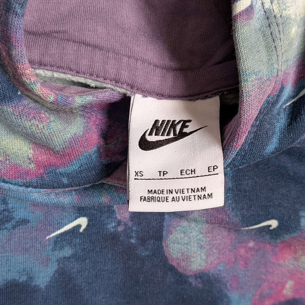Kids Nike Purple Tie Dye/Marbles Hoodie. Used. Size XS Unisex - Picture 5 of 5